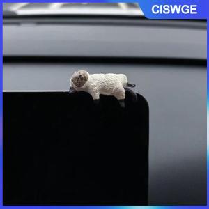 CISWGE Trang trí xe hơi sáng tạo ngủ mèo búp bê tự động Đồ trang trí đồ chơI mèo mô hình cảnh quan dễ thương xe trang trí nội thất Quà Tặng