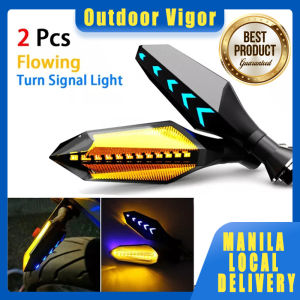 2 Pair Sets Universal Motorcycle Turn Signal Light LED Turn Signal Running Water Indicator Amber