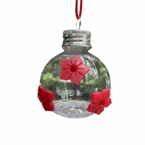 OUTOPEN Transparent Hummingbird Feeder Visible Three Hole Birds Water Dispenser Easy Installation Rainproof Bird Hanging Water Feeder Outdoor Garden