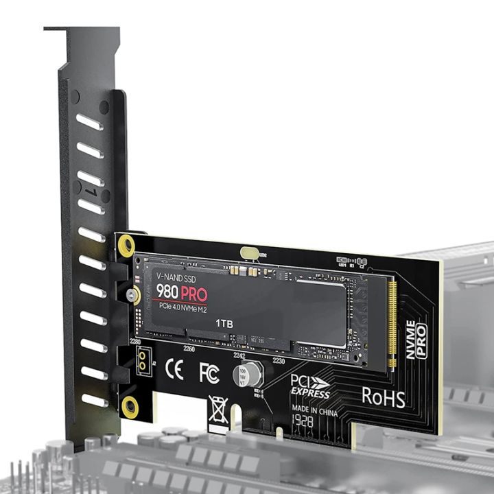 NVME SSD to PCIe Adapter Card 64Gbps SSD X4