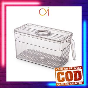 AI-C579  Organizer Penyimpanan Buah Sayur / Kotak Kontainer Akrilik Transparan Rak Makanan Kulkas
