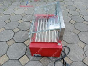 Máy nướng xúc xích bằng điện không khói 2 chức năng nướng và chưng bày