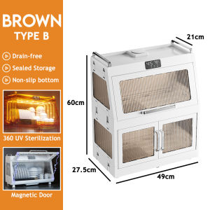 Encora UV Sterilizer Drainer Rack Dish Dryer Plate Drying Rack Dish Rack Dish Storage Box Dish Rak Pengering Pinggan