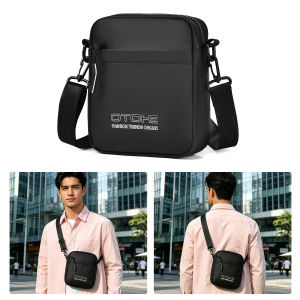 MENSPE Men’s Shoulder Bag Mini Cross Body Bag Casual Lightweight Small Bag Waterproof Leisure Street Bag Travel Bag Outdoor Riding Bag