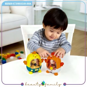 BF-M322 Mainan Anak Ayam Bola Mini Lucu / Mainan Interaktif Mesin Ketapel Bola Basket Karakter