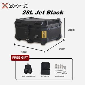 TopMotor Premium Aluminium Top Box 36L 45L 55L 65L Motor Box Storage Motorcycle Box Storage Motorbox Trunk Extra Large Box Big Bike Accessories Motor