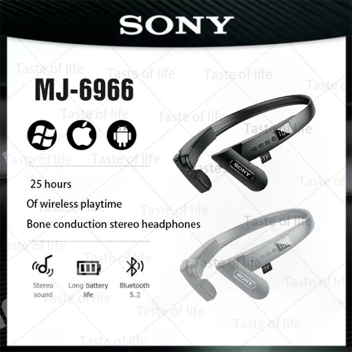 SONY Bone Conduction MJ 6966 Sports Bluetooth headset with plug in