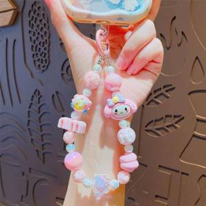 Rantai Tali Telefon min Beads Cartoon Phone Strap Charm Cute Lanyard Charm Melody Kitty Pompompurin