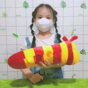 GỐI ÔM CON SÂU XANH 40CM CHO BÉ SƠ SINH GỐI ÔM SÂU LÔNG NHIỀU MÀU LÔNG MỀM