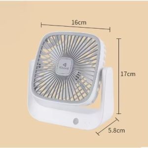 Quạt Để Bàn Kisonli F101/F102 Sạc Type-C 5 Cánh Gió Mạnh 3 Tốc Độ Quạt Mini Để Bàn Êm Ái