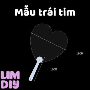 Quạt nhựa cầm tay trong suốt trang trí thủ công bằng màu acrylic LIM DIY