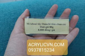 Bảng mica hút kệ sắt bảng mica hiển thị sản phẩm tại quày siêu thị thẻ kho mica