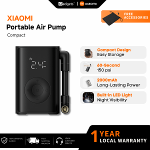 Xiaomi Mijia Portable Air Pump Multi-Mode Lightweight Lighting Electric Air Pump Electric Air Compressor 45-second Rapid Tyre Inflation 150PSI 小米米家便携式打气筒多模式轻便照明电动打气筒