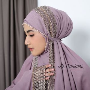 COD Mukena Dewasa Mewah Shakilla Renda Swaroski Saukani