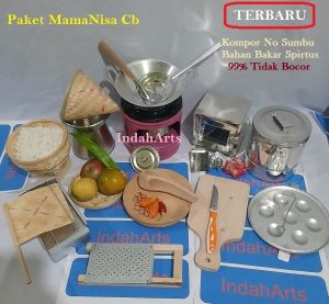 Masak Masakan Mainan Anak (P. MamaNisa Cb) Mainan Alat Dapur Kompor Mini Tanpa Sumbu BB Spirtus - Kitchen Set - 18 Barang