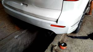 Knalpot mobil HKS biru ujung stainless tabung galvanis spek suara bass kering untuk Agya Avanza Datsun Terios APV grandmax kijang Jazz Yaris BRV Ertiga Civic Genio Estilo dll