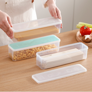 Stackable Polypropylene Food Storage Organizer with Sealed Lids for Pasta & Noodles - Large Capacity Space-Saving Kitchen Dispenser