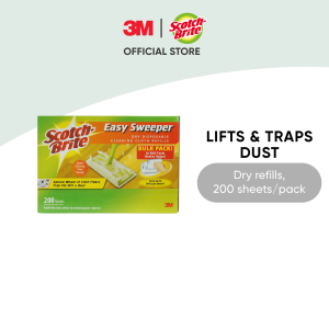 3M™ Scotch-Brite™ Easy Sweeper Dry Disposable Cleaning Cloth Refills 200 pcs/pack For Easy Sweeper Plus Mop