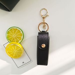 STARGOODS Pu Leather Lipstick Bag Makeup Bag Lipstick Storage Box Mini Cosmetic Bag Travel Supplies Lip Gloss Bag Key Chain Women