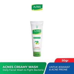 ACNES Creamy Wash 100gr/50gr - (Cleaning the Face by Removing Excess Oil and Removing Dirt)