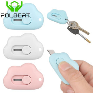 Polocat Mini Portable Utility  Paper Cutting Blade Office Stationery Cutting Supplies Cute Color Rabbit Cloud