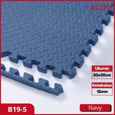 Eatkit Matras Evamat Karpet Puzzle Tebal 12mm Alas Lantai 30x30cm Lembut Matras Bermain Anak Bayi