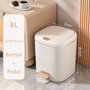 Tầm Nhìn 8/10/15L bàn đạp chân Thùng rác Kép Mở Nắp Thùng rác Bước Thùng rác Với Slow-Close Nắp Báo Chí Để Mở Thùng Rác Thùng Rác Hình Chữ Nhật Đạp Thùng rác Cho Nhà/Phòng Tắm Và Phòng Ngủ