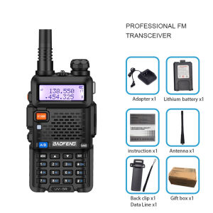 Baofeng UV 5R Long Range Portable Walkie Talkie Dual Band Two Way VHF UHF FM Transceiver Radio for Outdoor Camping Hiking