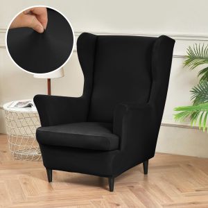 Wing Chair Cover Sloping King Back Armchair Covers Elastic Armchair Slipcover Wingback Sofa Back Chair Slipcovers