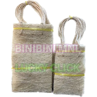 ABACA GIFT BAG 4x4x7 | 3X3X5 (Inches) | 10 pcs Sinimay