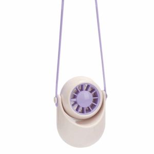 LOVELY HUT Handheld Mini Neck Fan Hanging Rope Portable Mini Electronic Fan Multi-Functional Three-Speed Bladeless Personal Cooler Travel