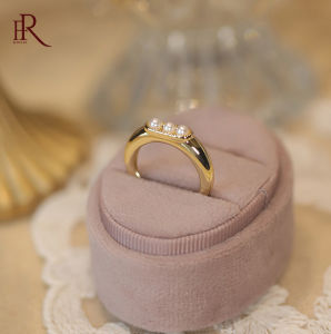 Frascati New Korean Exquisite Simple Red Round Bead Circle Open Ring Fashion Temperament Ring Womens Jewelry