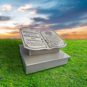 BATU NISAN DUDUKAN GRANIT 30X40 BENTUK BUKU BERKUALITAS