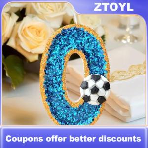 【ZTOYL】 Vitality Football 0-9 Free Matching Combination Digital Candles Birthday Candles Are Perfect For High-end Baking Cake Decoration