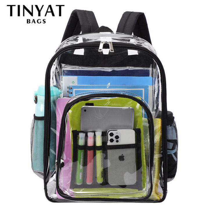 30 Pcs Clear Mini Backpack Bulk - 9.45 Inch Waterproof Transparent Stadium Bags With Adjustable Straps