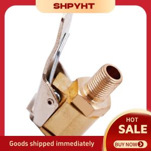 SHPYHT ตัวแปลงข้อต่อทองเหลืองอัตโนมัติ8มม. อุปกรณ์เสริมสำหรับรถยนต์ยางล้อลมยางปั๊มสูบลมยางคลิปหนีบ