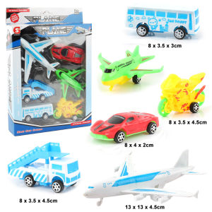 2Pcs Miniatur Airbus A380 Boeing 777 Mainan Diecast Airplane Pull Back