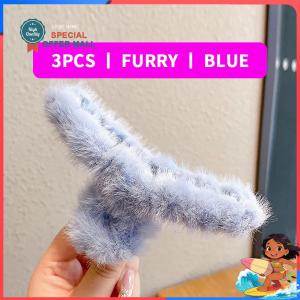【Special Offer】Big Fluffy Claw Clip for Women Back of Head Holder Korean Elegant Hair Accessories Thick Hair Non Slip Velvet Material Daily Wear Ponytail Clip Cute Design 2026 Fashion New