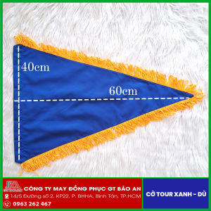 [Nhận in] Cờ dẫn tour cờ hướng dẫn viên du lịch cờ du lịch cờ tua rua nhiều màu - Cờ vải phi bóng vải lụa