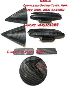 Paket komplit Outer handle tank cover honda HRV 2015 2016 2017 2018 2019 2020 2021 Carbon & Hitam Doff