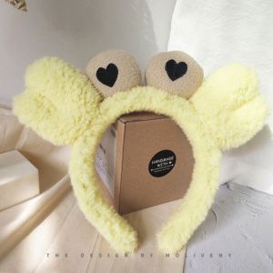 📣Korean Female Hairband Crab Wash Face Ready Stock 现货韩国洗脸发带女可爱小螃蟹防滑压发头箍外出百搭简约发饰发箍发夹