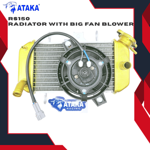 ATAKA RS150 RACING RADIATOR WITH BIG FAN BLOWER 500ML 32MM VelocityCool ...