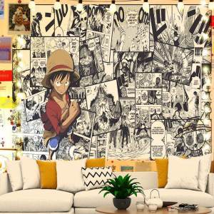Background Cloth Ins Hanging Cloth Wall Decoration Anime Tapestry Room Layout Bedside Wall Cloth Cartoon Luffy
