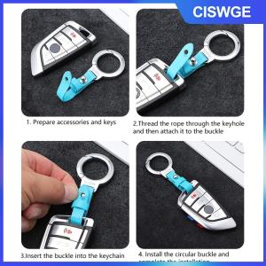 CISWGE Cá Nhân Chống Mất Chìa Khóa Mặt Dây Chuyền Da Keychain Chìa Khóa Xe Chủ Xách Tay Carabiner Vành Đai Thắt Lưng Khóa Bền Vòng Chìa Khóa Cho Nam Giới