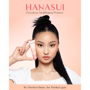 Hanasui Poreless Mattifying Primer 25gr - Menyamarkan Pori - Pori Garis Halus Kerutan Mengurangi Noda Hitam Base Make Up Tahan Lama