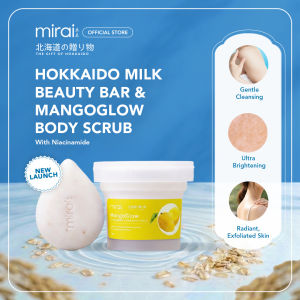 Mirai Body Scrub 250g + 2-in-1 Bar Soap 100g | Sensitive Skin Mango