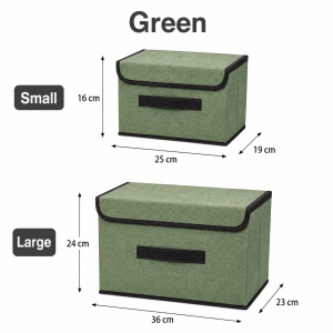 《Mega Deal》2 In 1 Korean Storage Box Foldable Linen Cloth Storage Box Toys Organizer Blanket Organizer