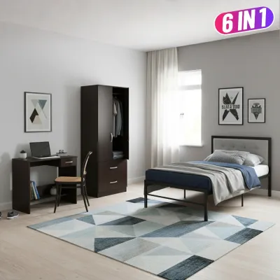 [Package] Furniture Direct ANEEKA Single Size Bedroom 6 Pieces Set