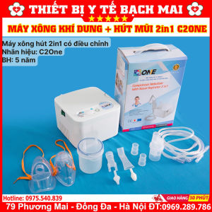 Máy Xông Khí Dung Và Hút Dịch Mũi C2ONE - Có Điều Chỉnh Lực Xông Hút - Bảo Hành 5 Năm