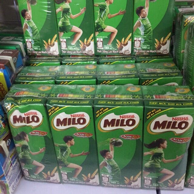 Lốc 4 hộp sữa tươi Milo 180ml 4 hộp, sữa lúa mạch , tạp hóa hiền ...